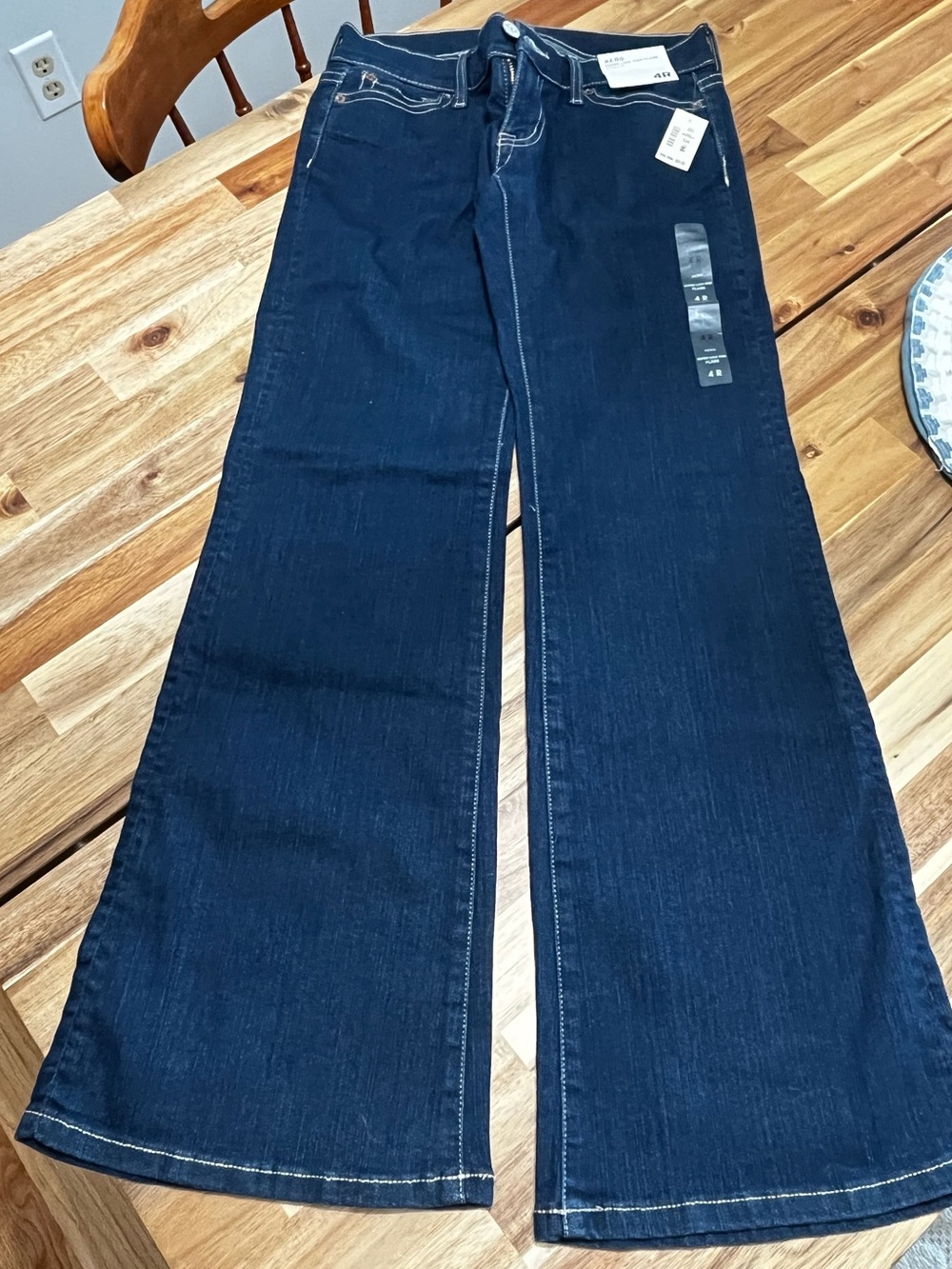 Aeropostale Super Low Rise Flare Jeans Dark Wash NWT